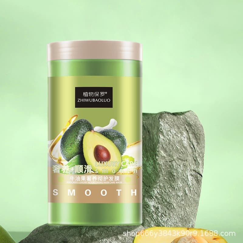 1L Plant Paul Avocado Hair Mask Smoothing Hair Cream Perm Dye Care Treatment Oil Moisturizing Nourishing No-Rinse Hair Mask