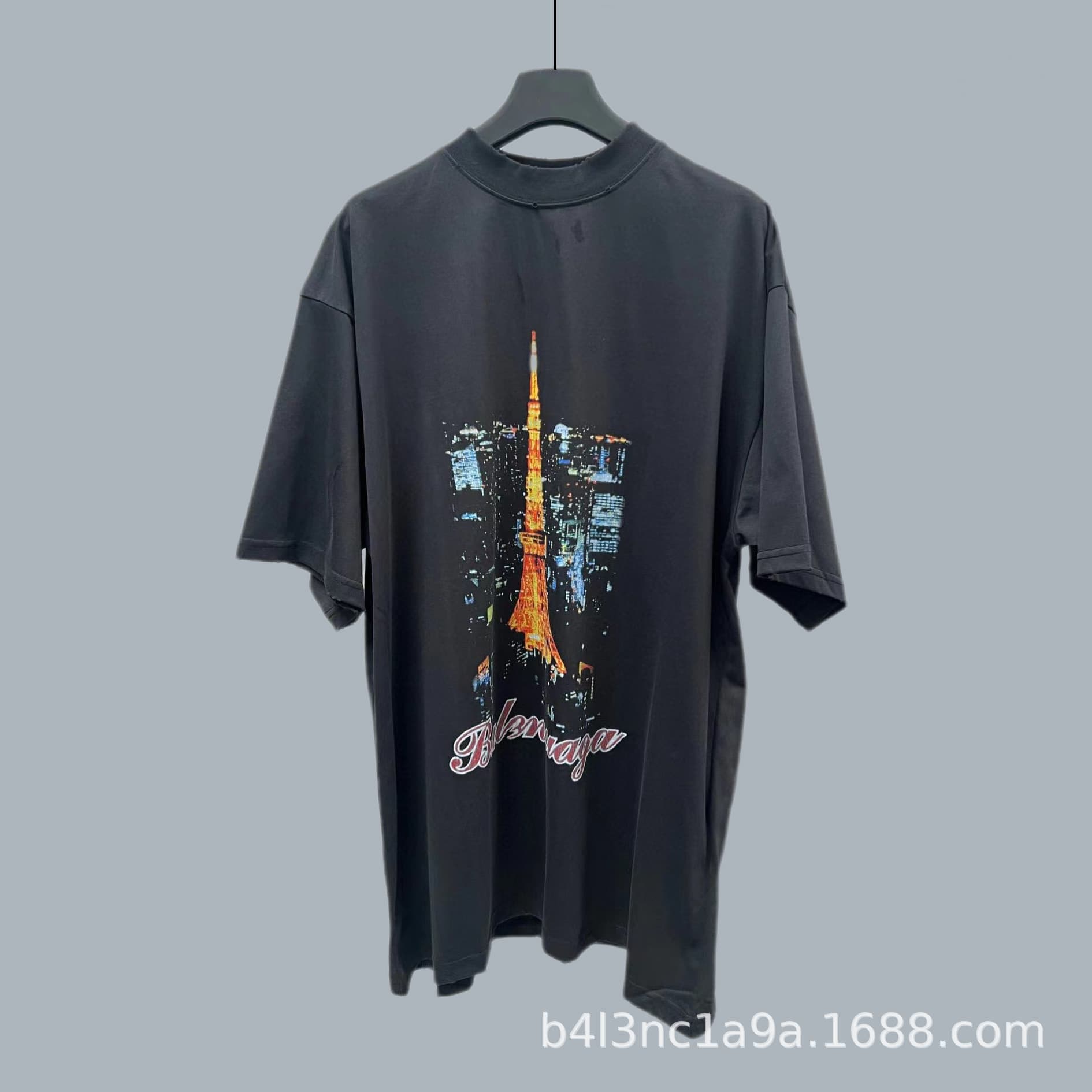 [In Stock & Fast Shipping] Authentic High Version Paris B 24SS Tokyo Tower Limited Unisex Printed T-Shirt
