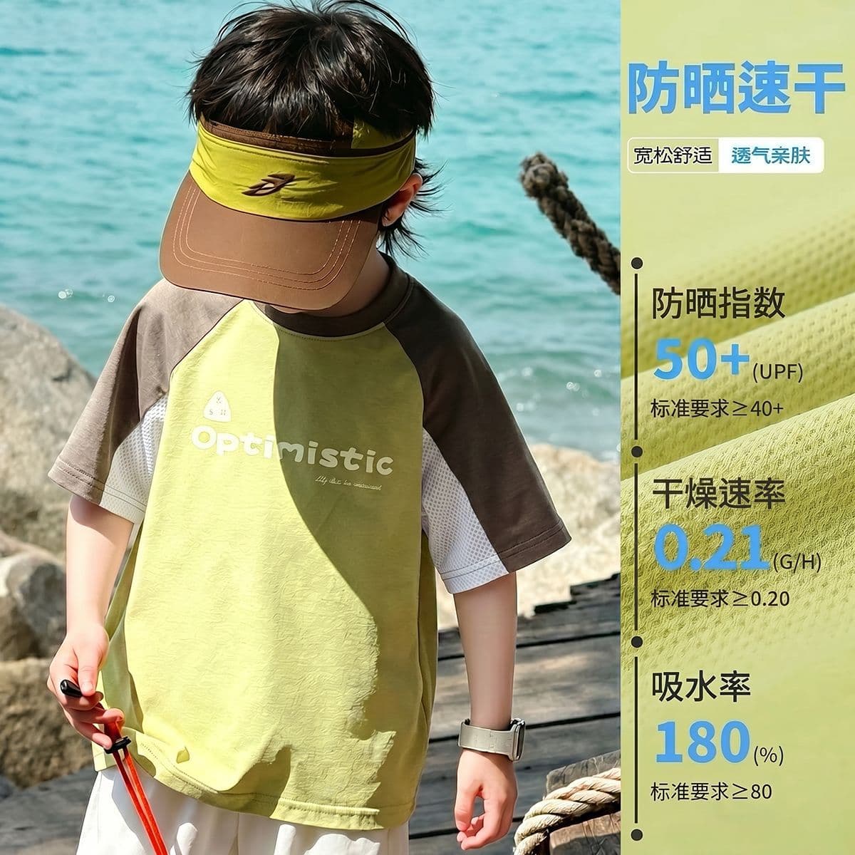 Amazon's New Mesh Quick-Dry Sun Protection Boys' Short-Sleeve T-Shirt Summer Children's 2026 Sports Boys' Top