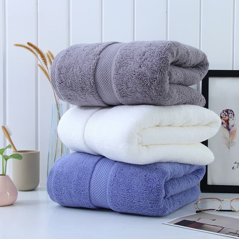 Wholesale pure cotton bath towels, 80*160mm thick and extra-large, absorbent, for home use, hotels, beauty salons, and all-cotton wholesale.
