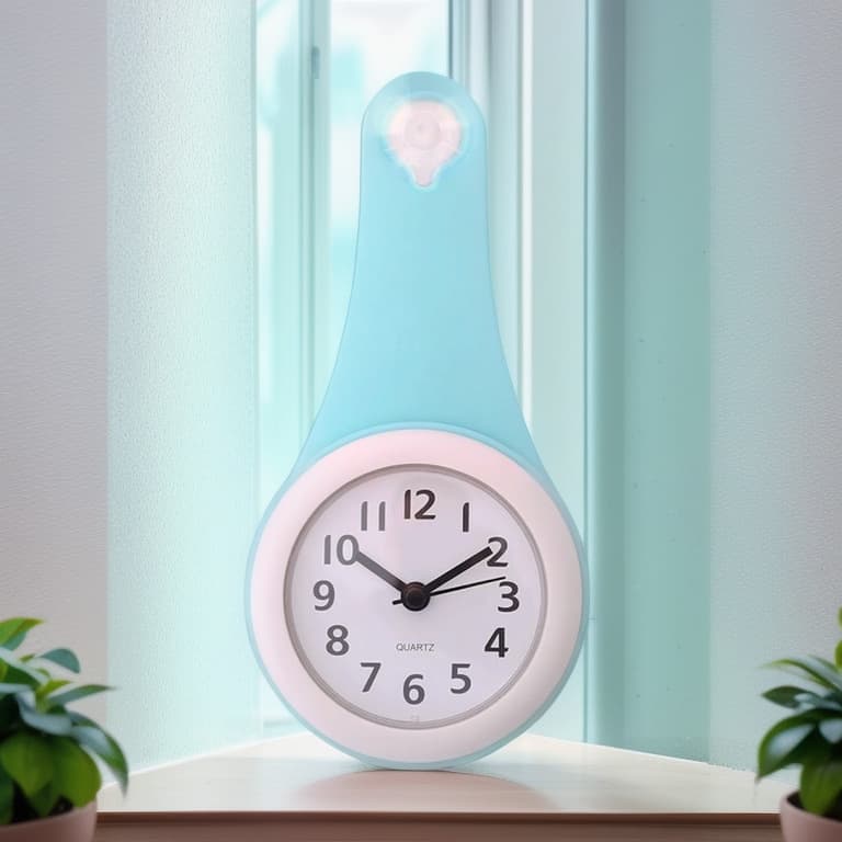 Home Decor Wall Clock, Silicone, Waterproof, Silent, Foldable, Suitable for Sales on TikTok, TOkshop, and Amazon Shopee.