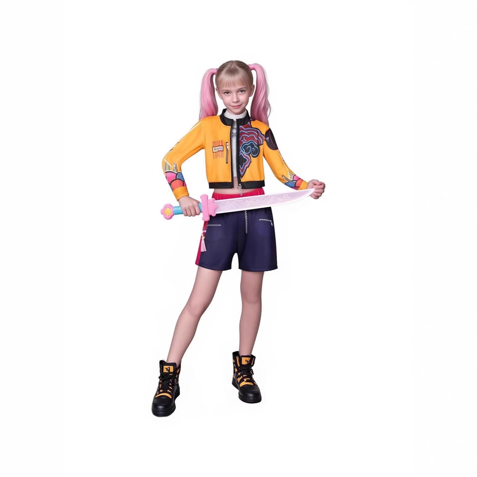 In stock and ships instantly, Witch Hunter cosplay costume printed European and American new style girl pop singer Halloween set