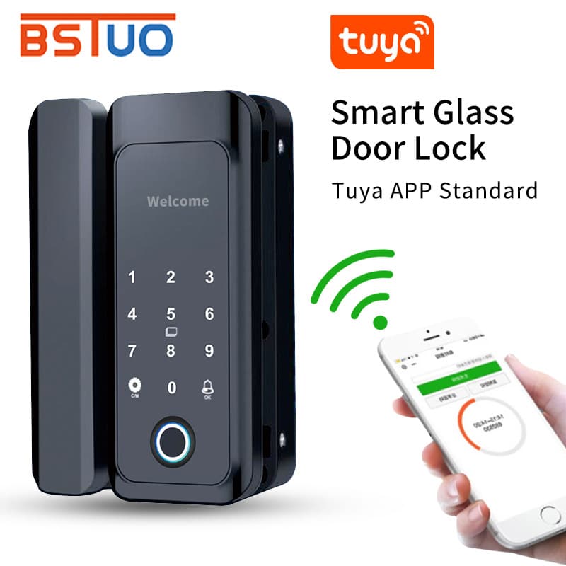 Tuya Smart Management Unlocking Access Control Machine Glass Access Control Machine Mini Program Fingerprint Password Card Swiping All-in-One Machine