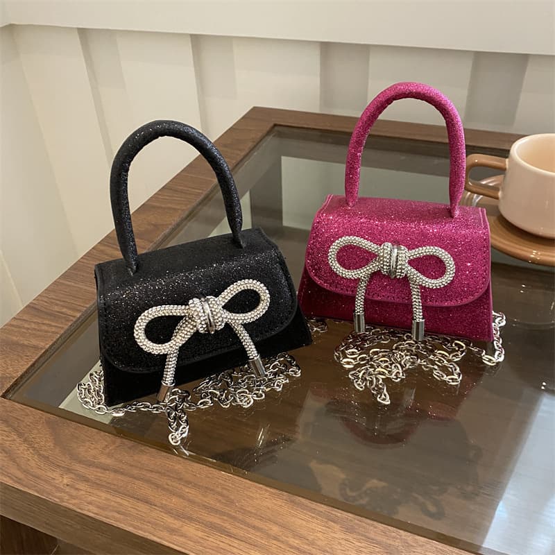 Sequin Handbag Small Square Bag for Women 2024 Spring New Fashion Chain Shoulder Bag Crossbody Bag for Overseas Trade Wholesale Drop Shipping