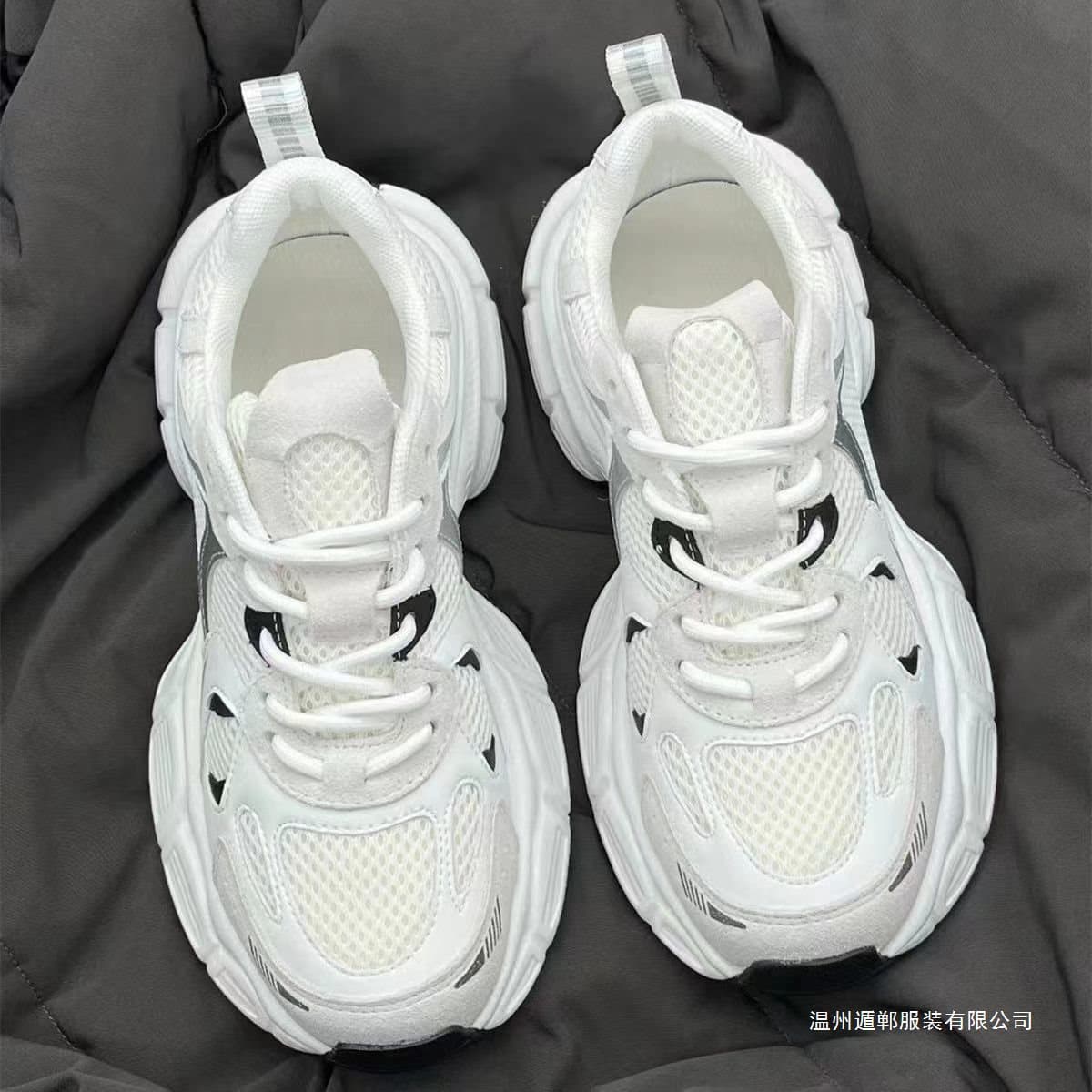 Explosion-Proof Shock-Absorbing Dad Sneakers 2026 New Women's Shoes Versatile Thick-Soled Height-Increasing Flat Running Sports Shoes