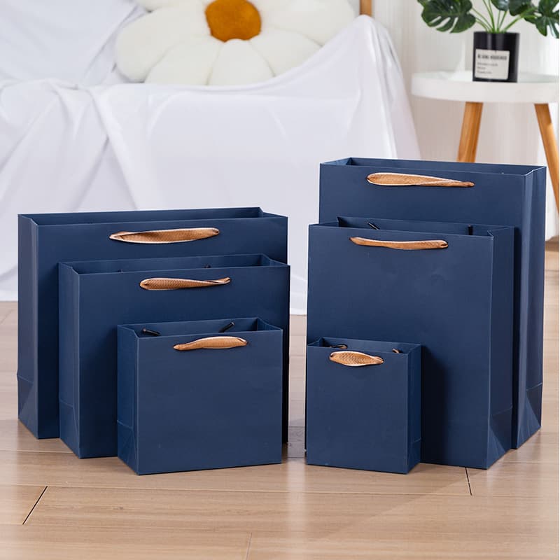 Premium Specialty Paper Tote Bag, Luxury Gift Bag, Paper Bag, Dark Blue, Tote Bag