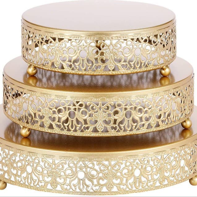 Iron European style golden tall cake stand birthday party decoration dessert stand metal products