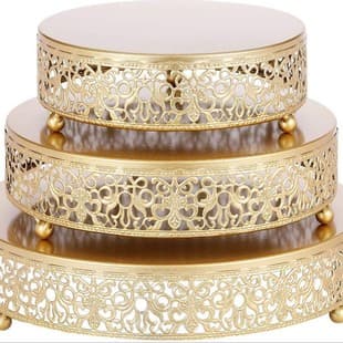 Wrought iron European-style gold high-footed cake stand, birthday party decoration dessert stand, metal craft