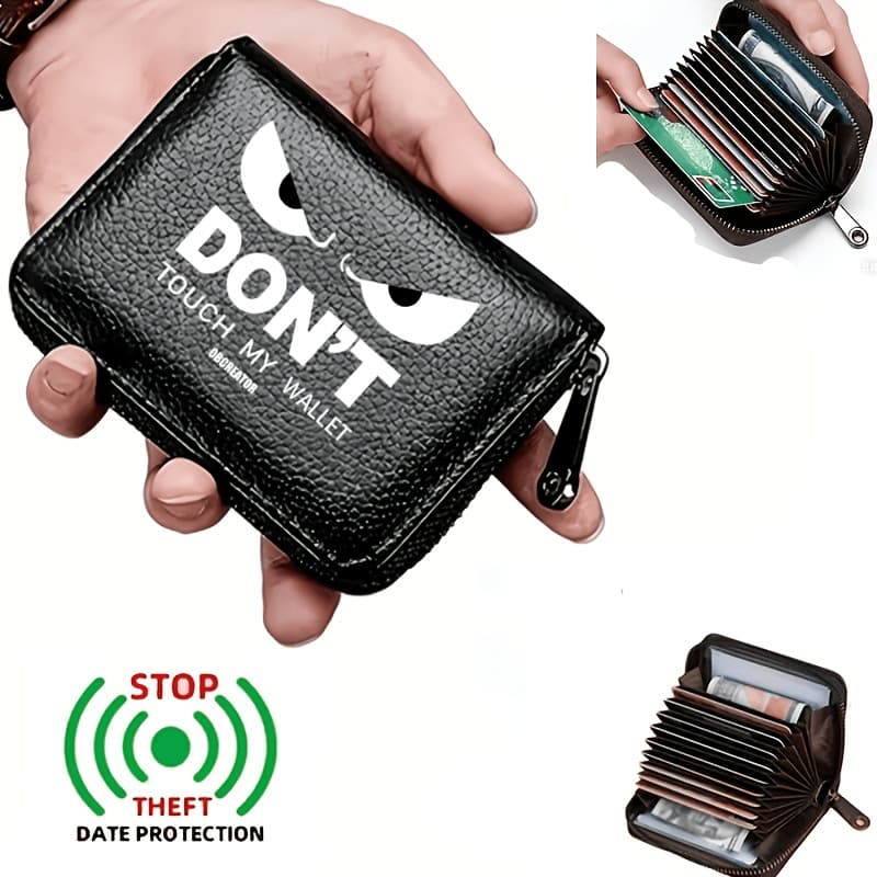 Men's Card Holder with Anti-Skimming RFID Protection, Driver's License Case, Wallet, Large Capacity Bank Card Holder, Coin Purse