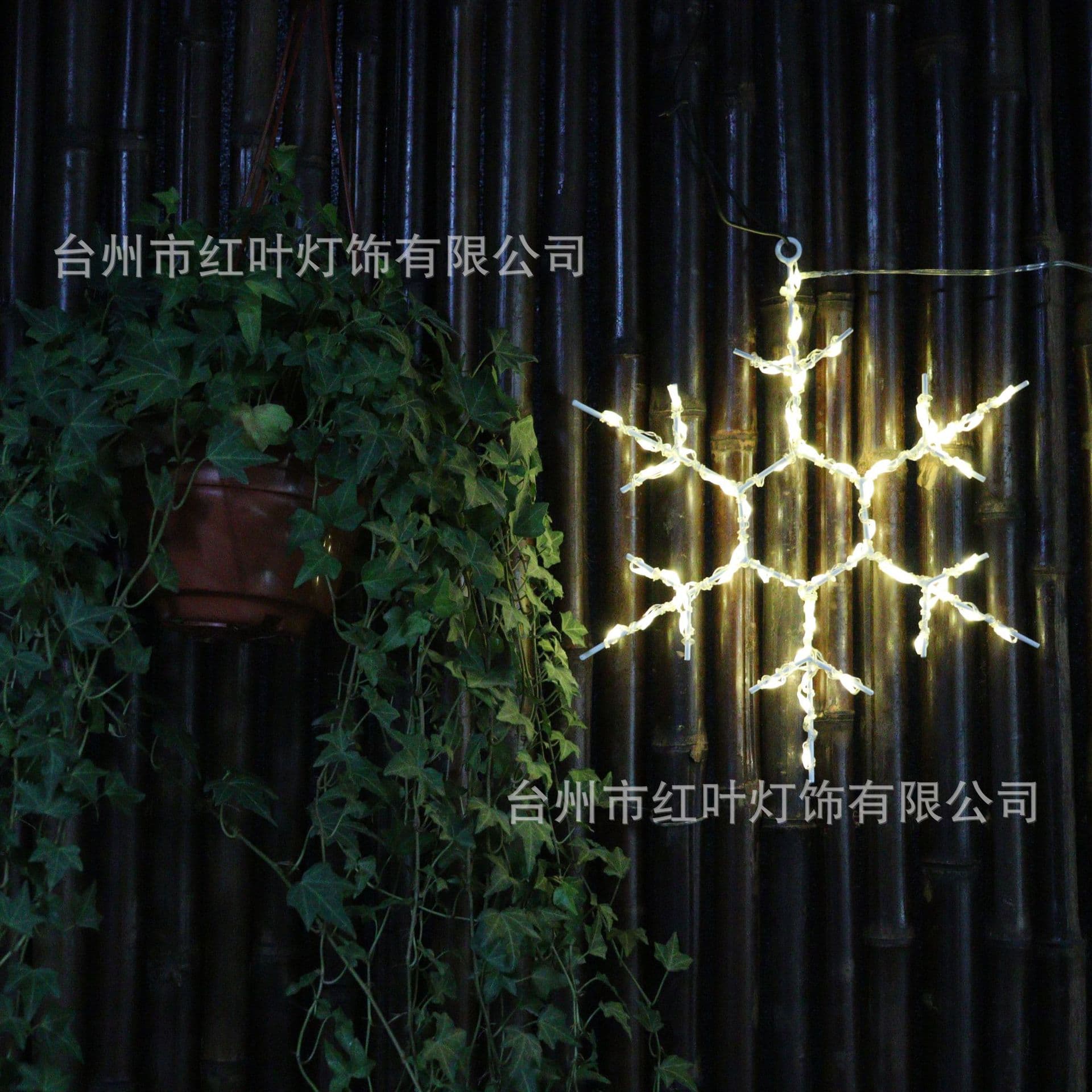 Direct Factory Lighting Shaped Lights Festival Atmosphere Indoor/Outdoor Decorative Waterproof Wired Six-Branch Snowflake