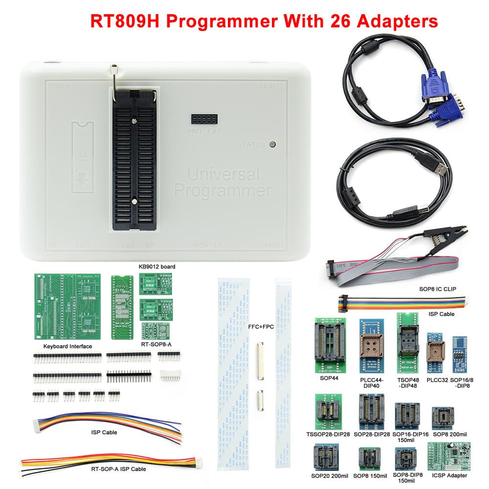 Original Rt809H Emmc-Nand Flash Emmc Online Read and Write Extremely Fast Universal Programmer