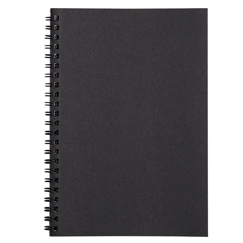 Kraft Paper Coil Notebook B5 Thick Notebook Black Card Simple Exam Horizontal Line Diary Extra Thick