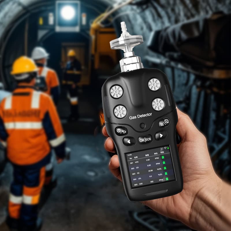 Pump Suction EX/O2/CO/H2S 4-in-1 Gas Detector VOC/TVOC/PID Gas Detector