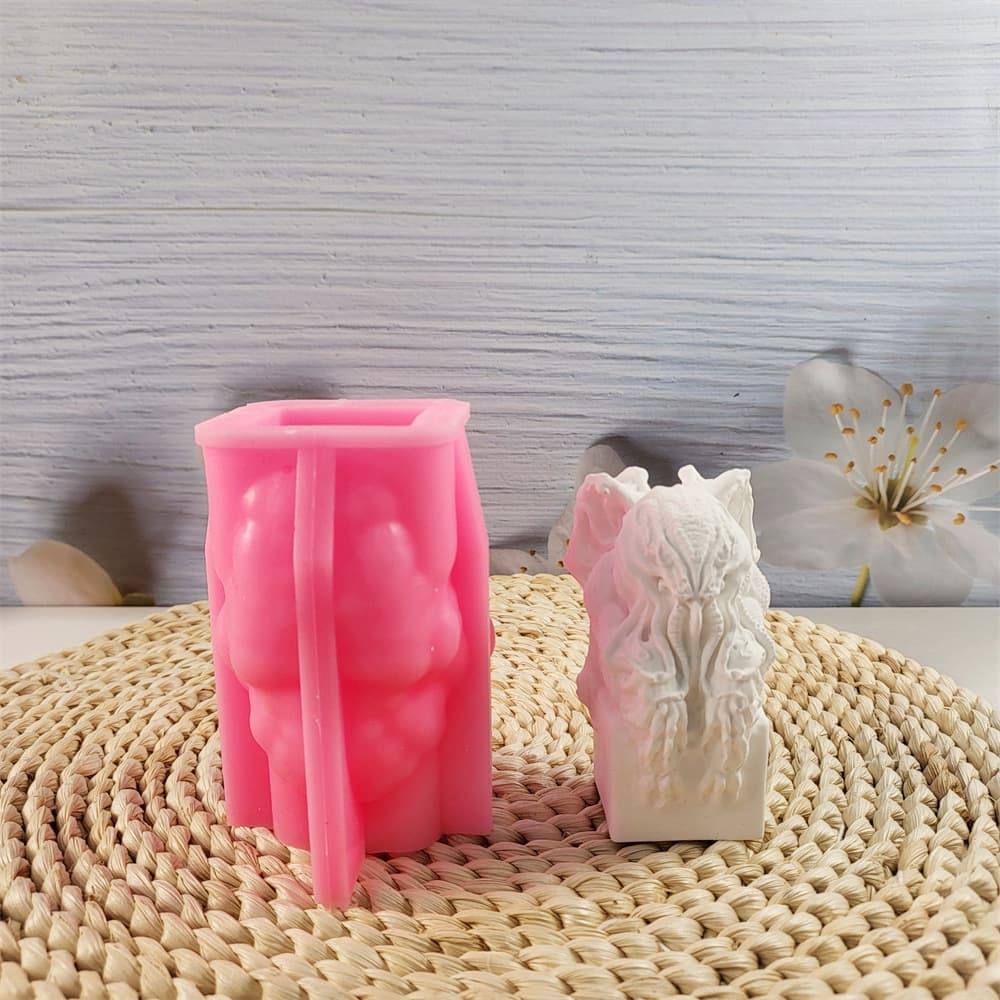 Cthulhu Octopus Plaster Ornament Candle Mold Silicone Mold DIY Plaster Silicone Mold W0297