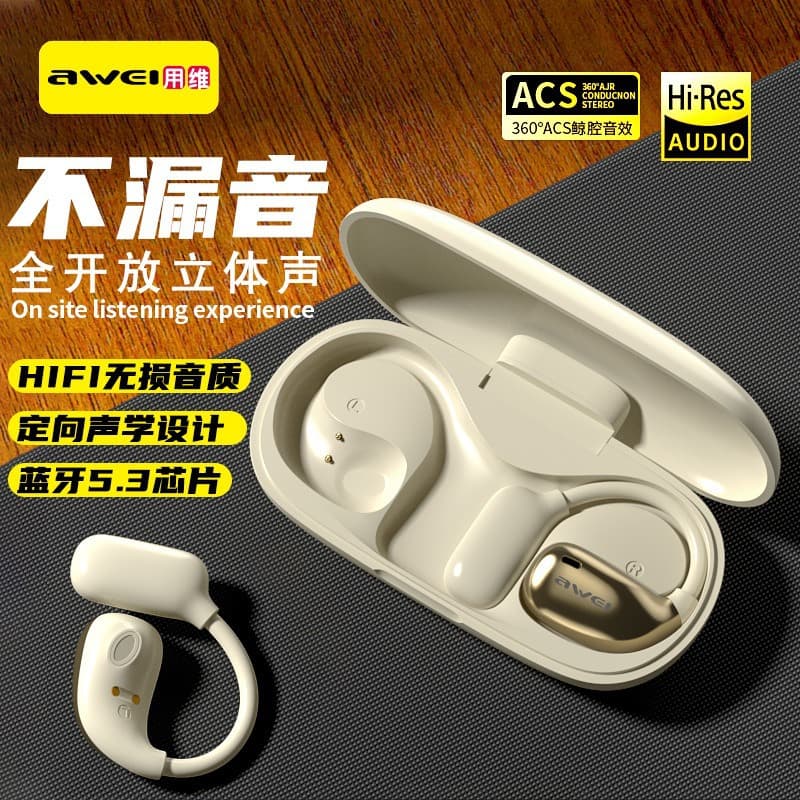 T98 AWEI Bluetooth headset for ows sports, long battery life, dynamic sound effect, no sound leakage, ear-hook type