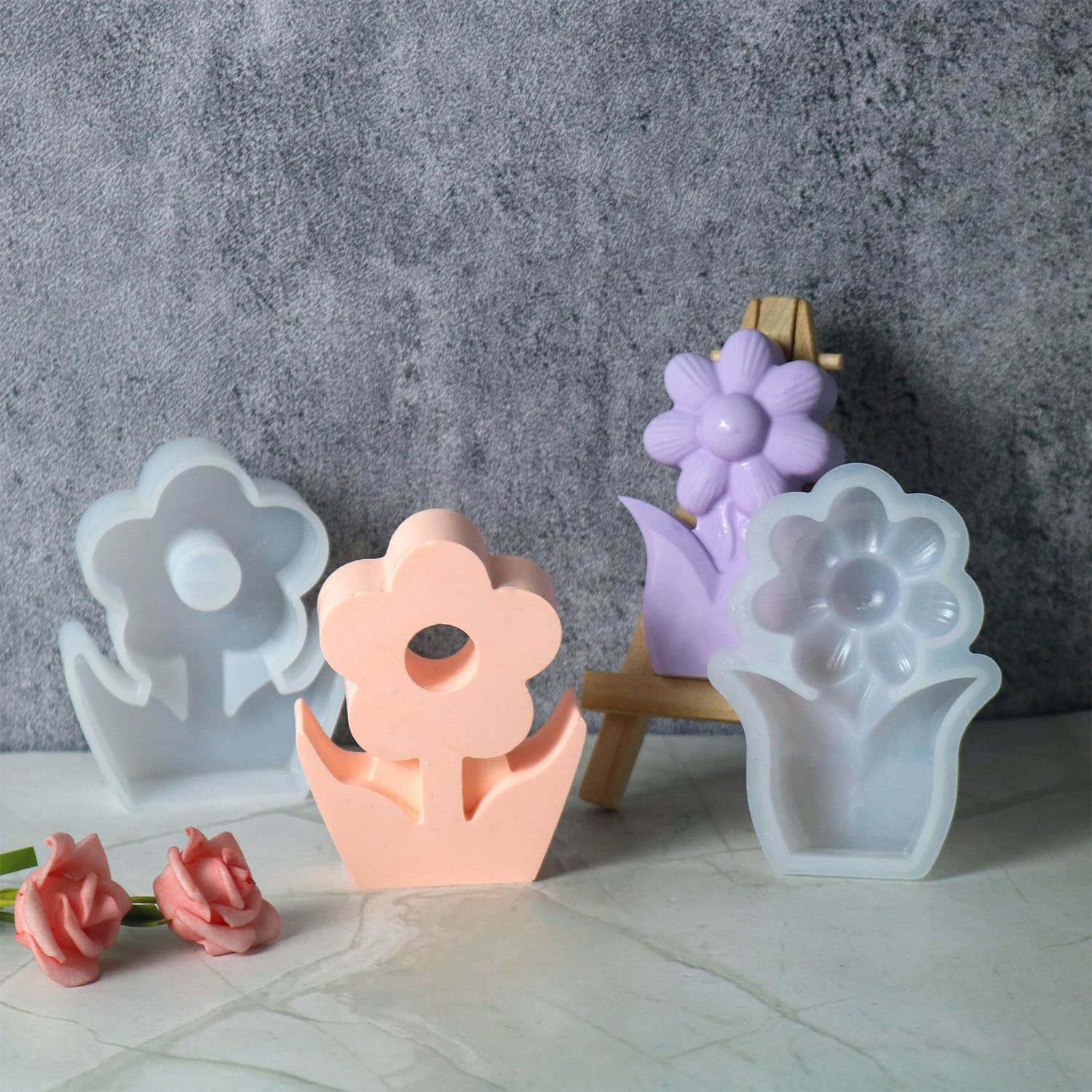 New DIY Epoxy Resin Mold Simple Flower Decoration Silicone Mold INS Home Decoration Cross-Border Exclusive