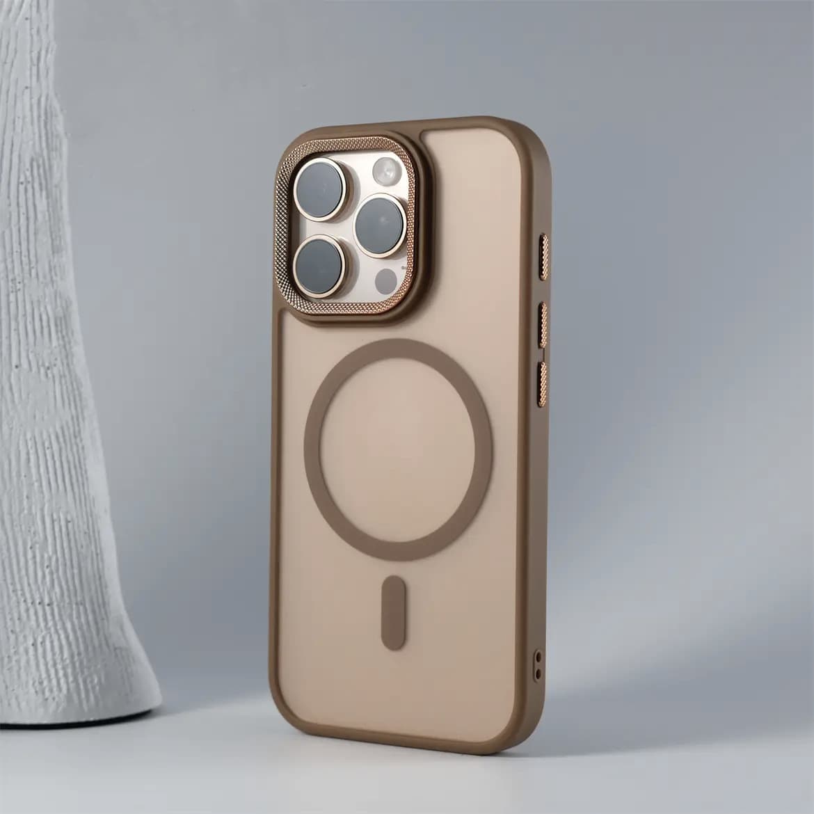Cross-border applicable iPhone18 metal diamond frosted skin-feel magnetic phone case Apple 17 anti-fall protective cover 16