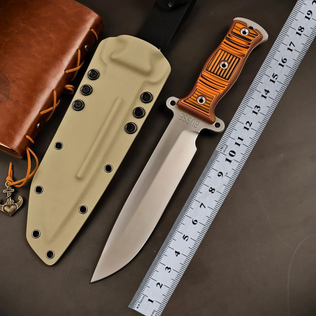 BUSSE Light Cavalry Combat Knife High-Performance Tactical Knife DC53 Steel Outdoor Chopping Cutting Camping