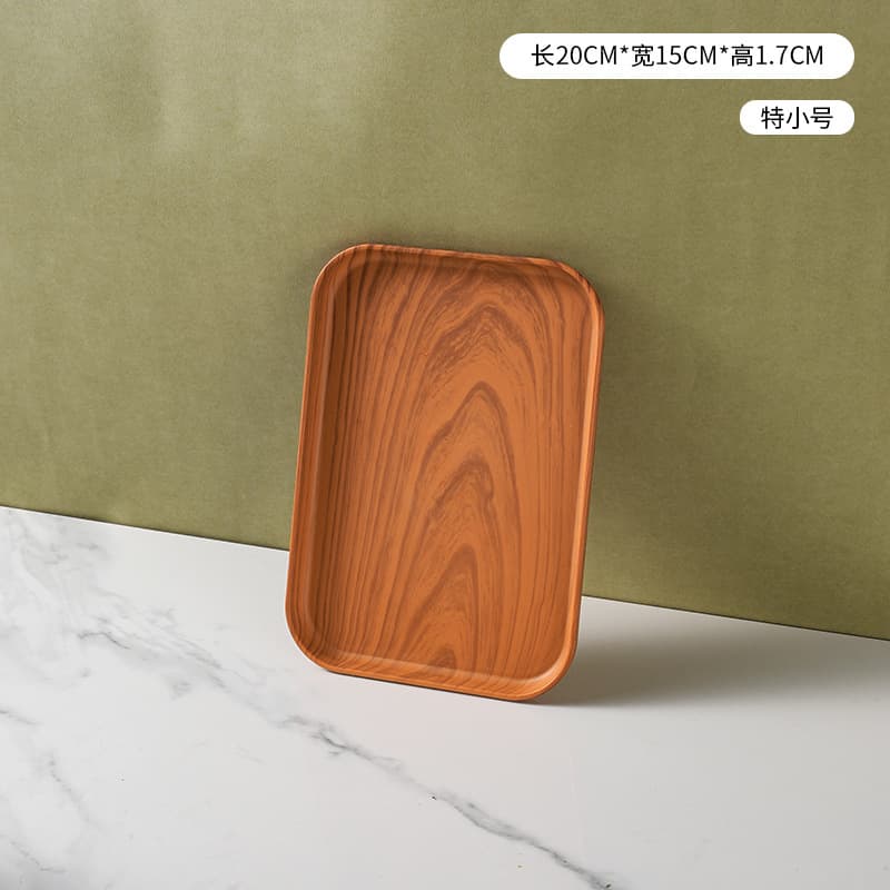 White Rectangular Tray Display Plate Plastic Tea Tray Hotel Dinner Plate Wholesale Business Gift Nordic Style