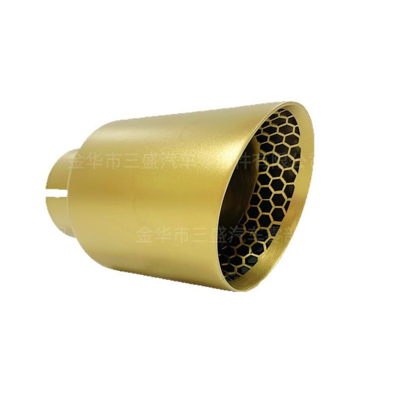 Custom Gold AK Scorpion Honeycomb Double-Layer Universal Stainless Steel Muffler Decorative Car Exhaust Tip