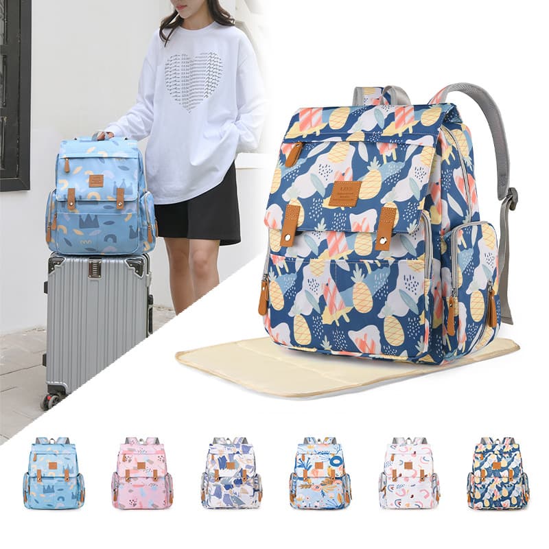 2023 New Mummy Bag Multi-Functional Shoulder Portable Maternal and Infant Bag Fashionable Lightweight Baby Bag Stroller Hanging Bag