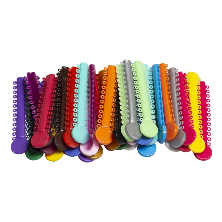 Cross-border Dental Teaching Tool Ligature Ties, Transparent Braces Ligature Ties, Colored Ligature Ties, 40 Strips 1040 Rings