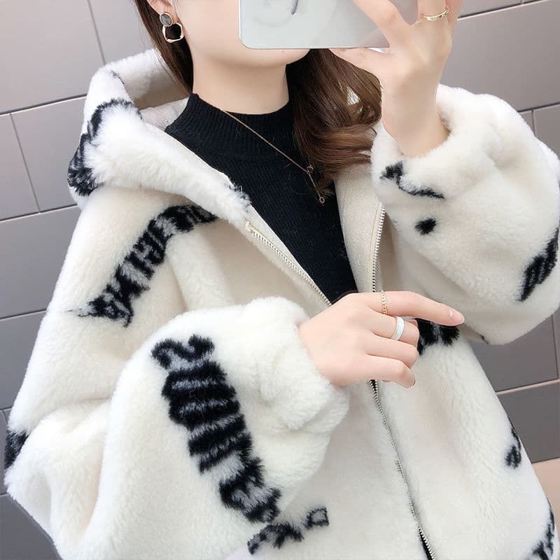 Shearling Coat Women 2025 New Korean Outerwear Winter Loose Versatile Cotton-Padded Thickened Lamb Wool Trendy Coat