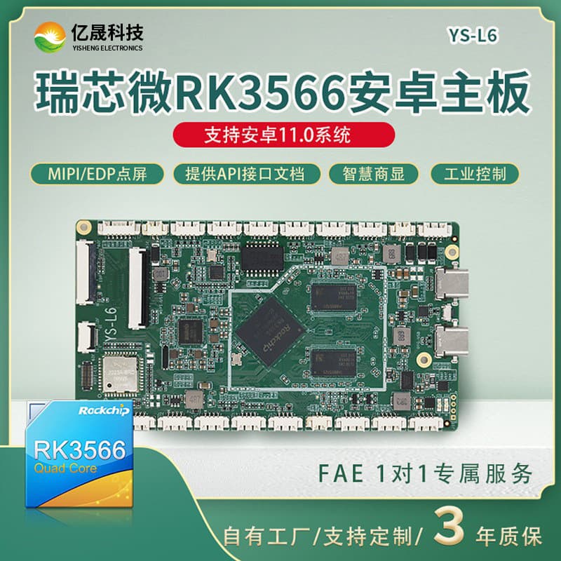RK3566 Motherboard Android 11 System MIPI/EDP Display Interface for Advertising Machine / E-Paper Ink Screen