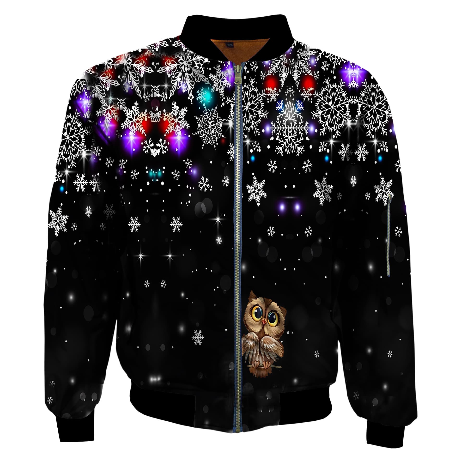 Cross-border Christmas Jacket Men's Flight Bomber 3D Print Top Zip-up Sweatshirt Wholesale Men's Coat Trendy Stylish