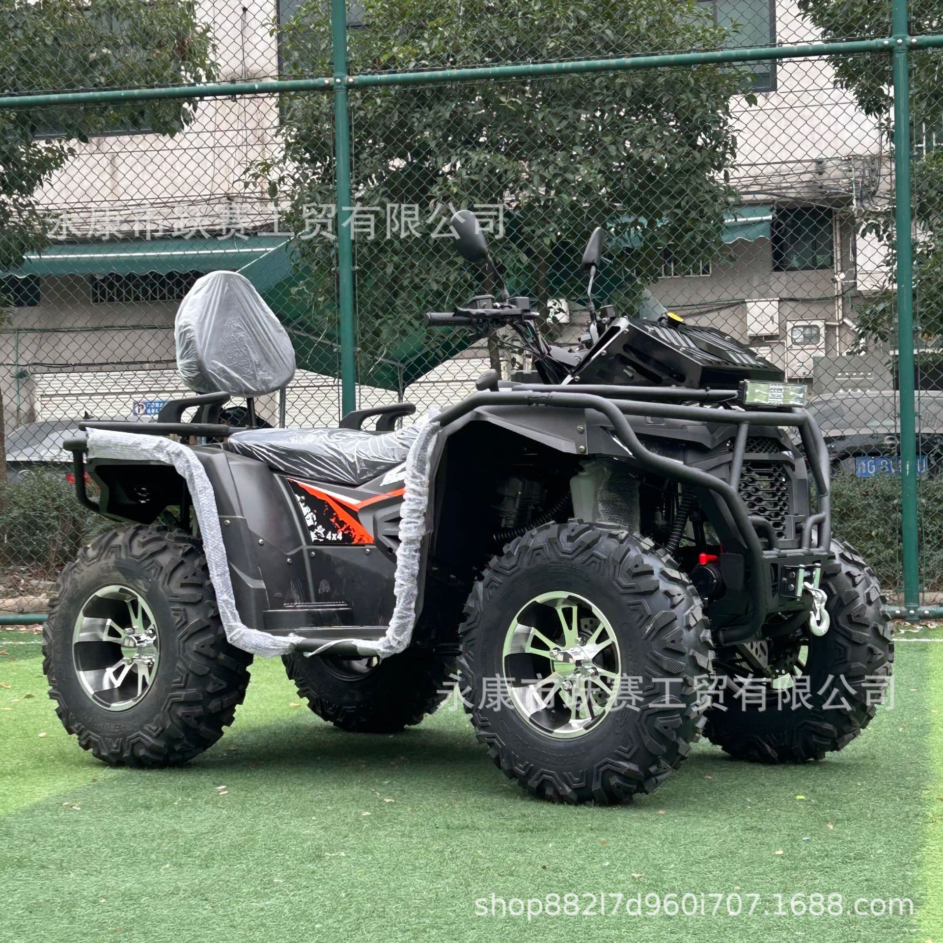 400CC 4WD ATV All-Terrain Vehicle with Switchable 2WD/4WD, EFI 400CC ATV Four-Wheel Sand Vehicle