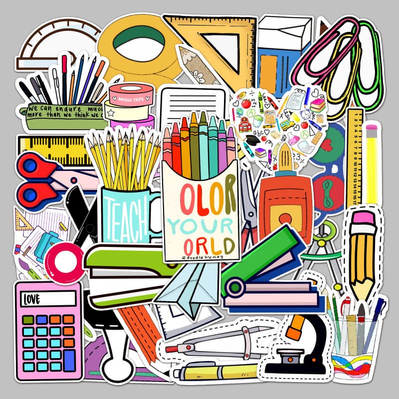 50 pieces of ins style stationery set, personalized fashion and creative stickers, scooter suitcase, refrigerator, motorcycle stickers