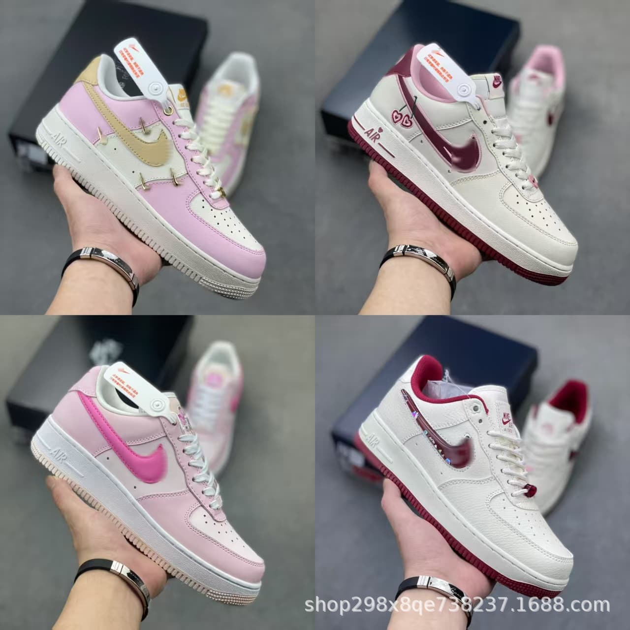 Putian Air Force 1 AF1 Pure Original Version Men's Women's Couple Shoes Valentine's Day White Pink FD4616-161