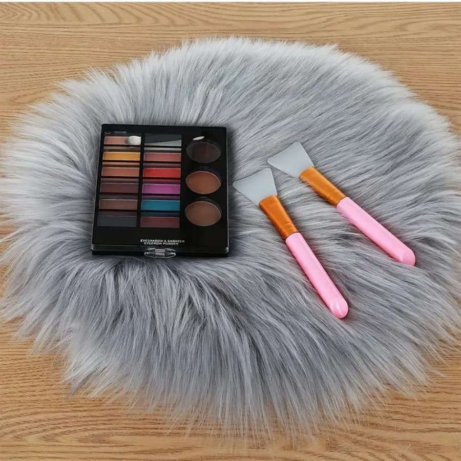 Round Shag Rug Machine Washable Plush Rug Stain Resistant Durable Soft Chair Cushion Christmas Tree Area Rug