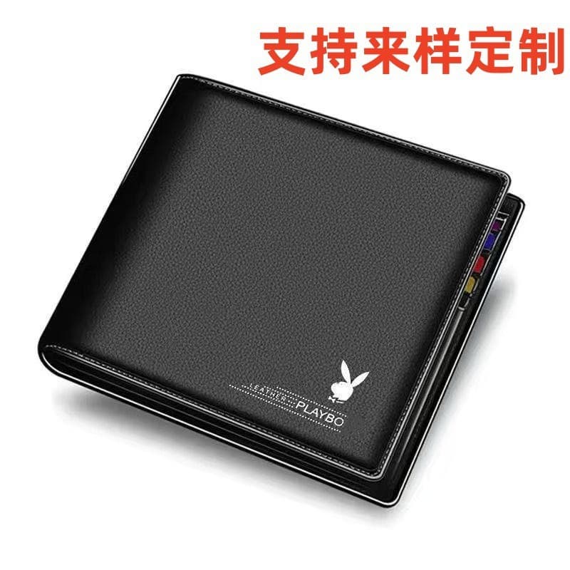 Cross-border Trade Men's Leather Wallet Short Business Billfold Texture Horizontal Style Youth Student Trend