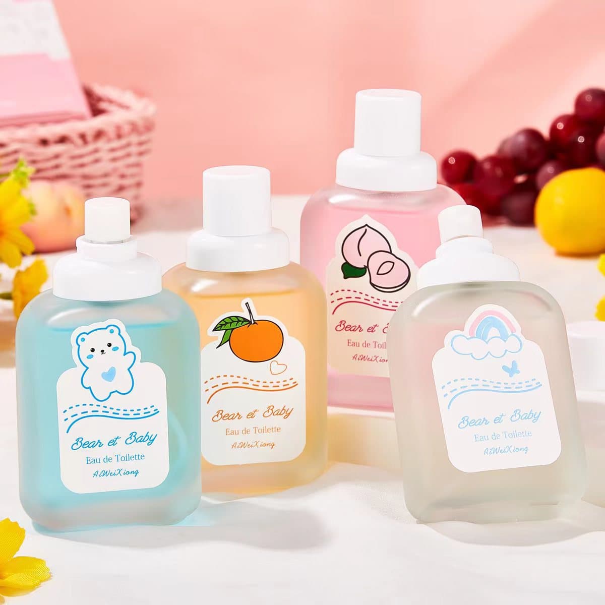 Little Bear Baby Perfume Infant Milk Scent Long-Lasting Fragrance Peach Fruity Scent Student Fresh Men Women Live Streaming Hot-Selling Wholesale
