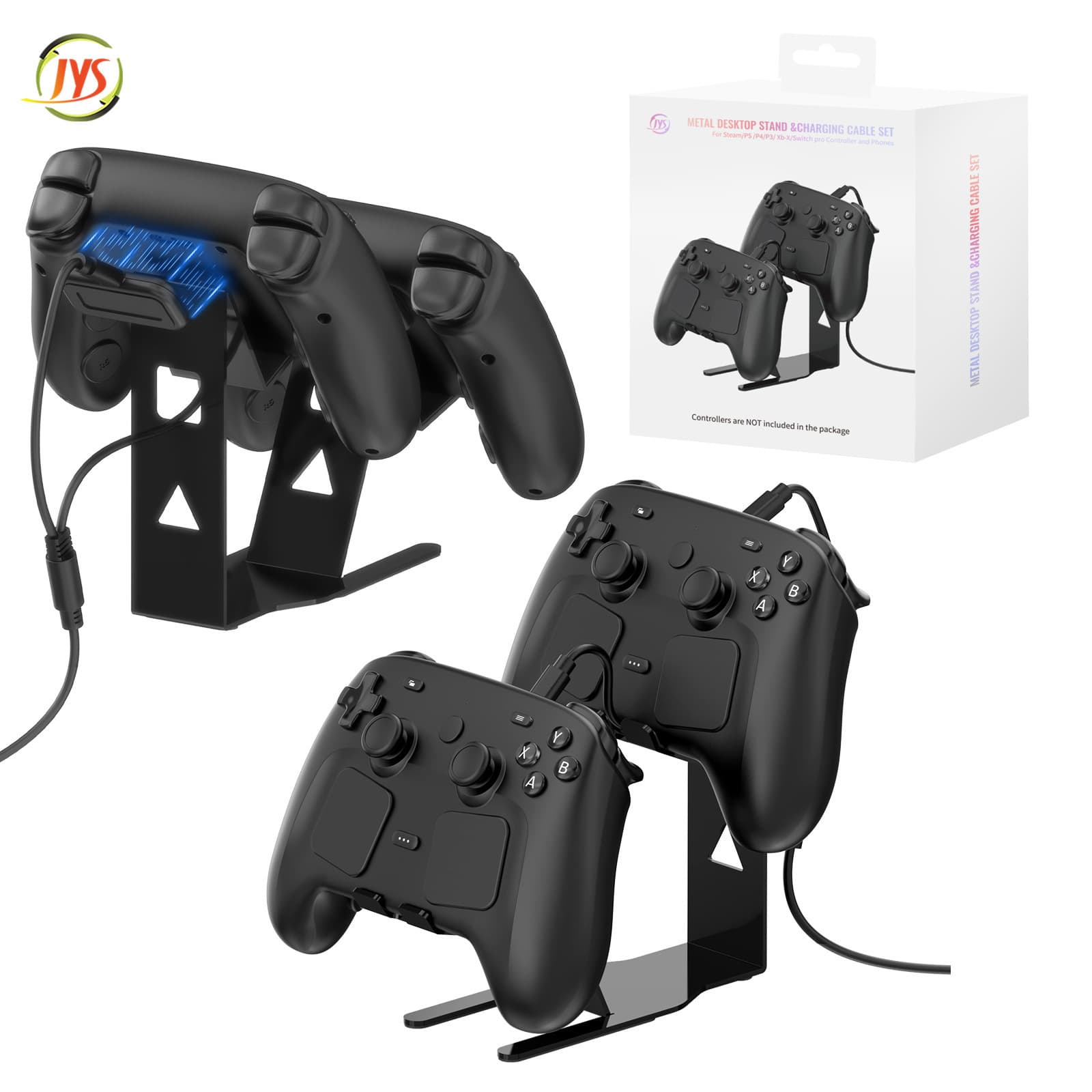 Steamcontroller Handle Desktop Stand Nspro/Ps5/Ps4 Universal Storage Stand with Charging Cable