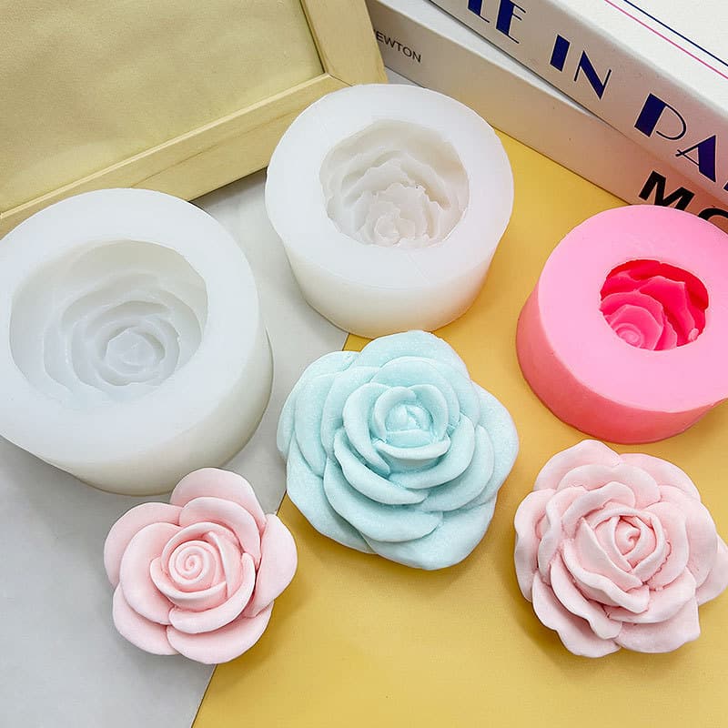 Simulated Rose Shape Silicone Mold for DIY Chocolate, Ice Cream, Candy, Epoxy Resin, Plaster, Candle, and Soap Making