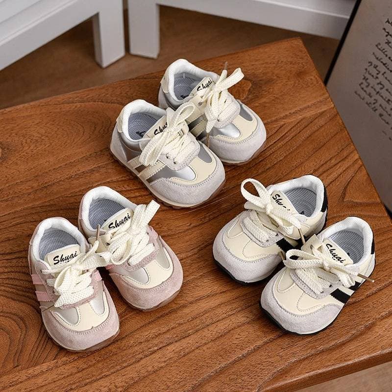 Korean-style baby shoes soft sole 2025 spring new arrival girls toddler walking shoes Agassi shoes boys sports shoes