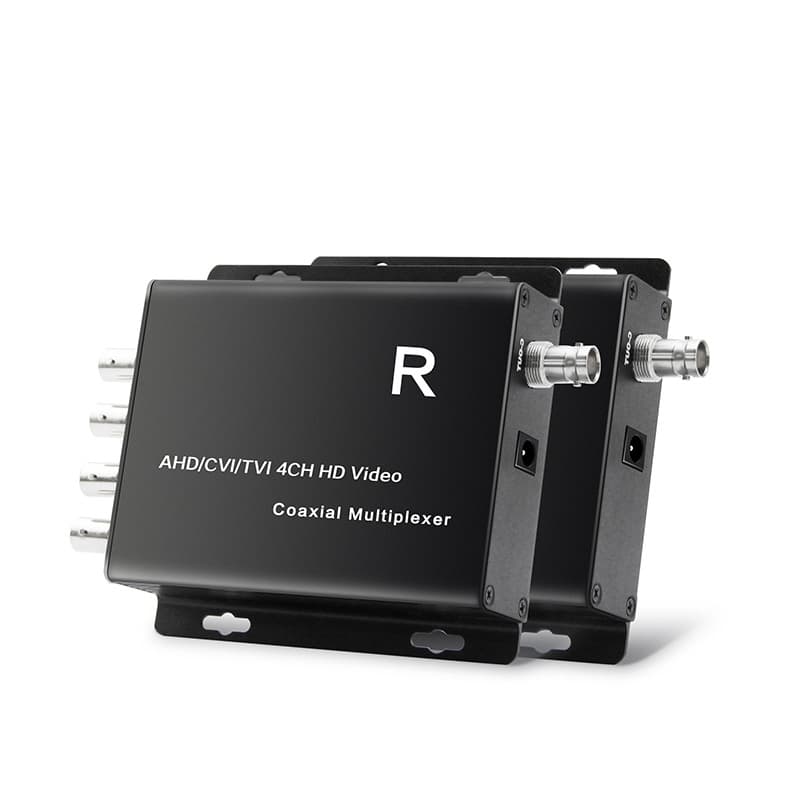 4-channel coaxial high-definition video multiplexer (CVI/AHD/TVI) - 4-channel coaxial overlay composite single-line coaxial.