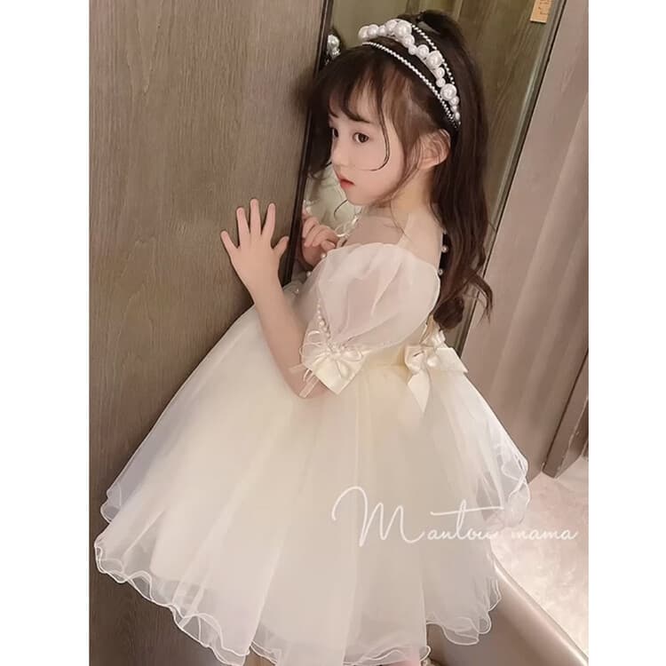 Girls' Princess Dress Summer Tutu Dress Birthday Party Outfit Children's Summer Performance Dress Fashionable