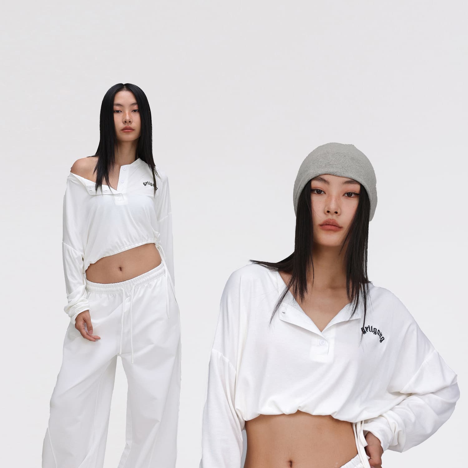 Street Dance Trendy Brand Jazz Summer Waist-Tie Blouse for Women, American Style Spicy Girl Long-Sleeve K-Pop European and American Top, Short Dance Top