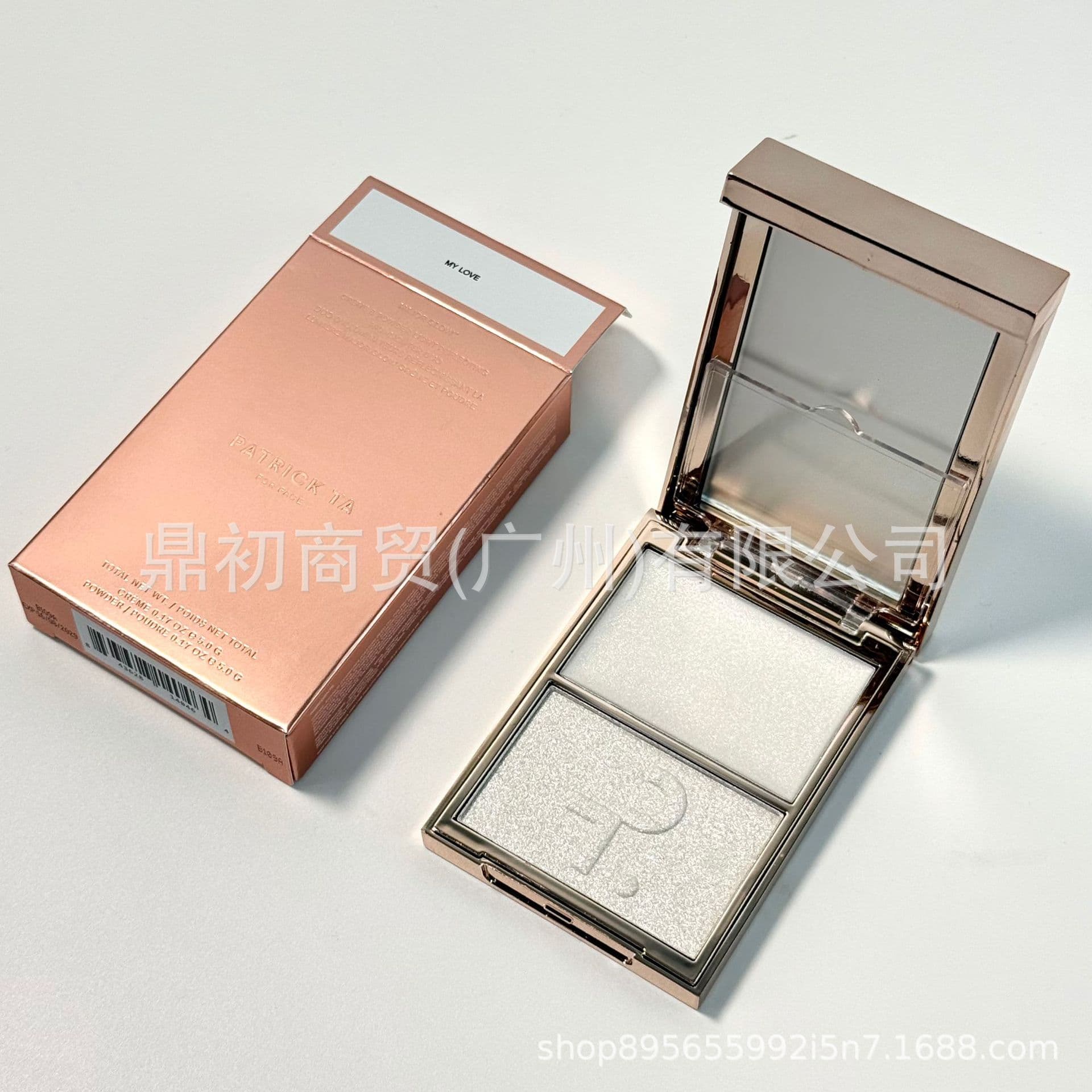 Cross-border Foreign Trade New Patrick Ta Dual-Color Highlight Powder Cream baby/my love/sugar Multi-Purpose 5g