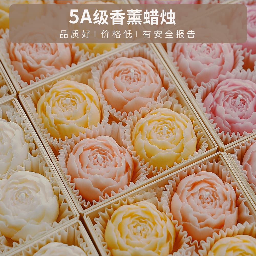 Valentine's Day Gift Creative Birthday Souvenir Practical Small Gift Scented Handmade Rose Aromatherapy Candle Flower Shape