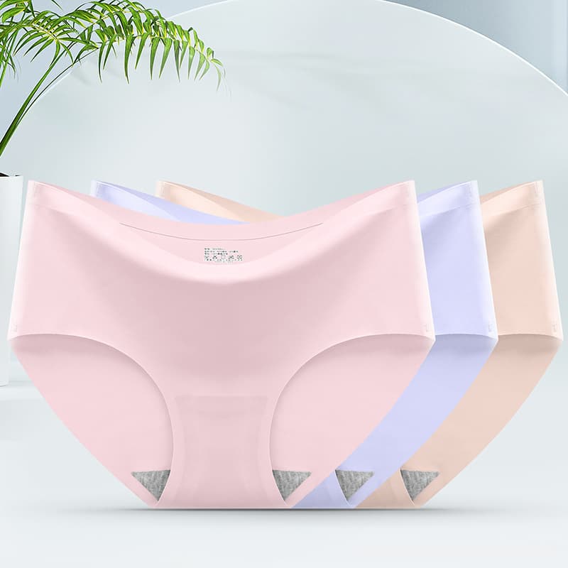 Seamless Panties 840 Triangle Briefs Women's Ice Silk Underwear Invisible Sexy