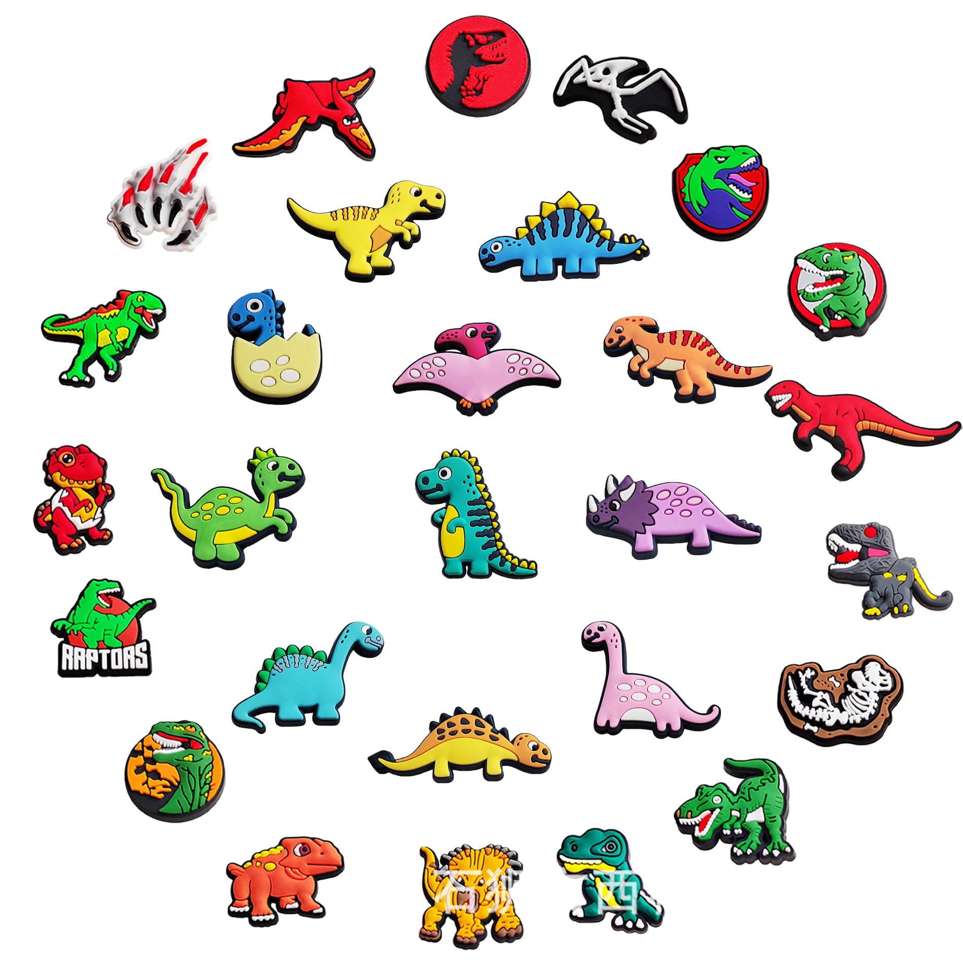Dinosaur Shoe Charms Cartoon Croc Shoe Accessories PVC Soft Rubber Shoe Decorations Creative DIY Removable Shoe Buckles Multiple Styles In Stock
