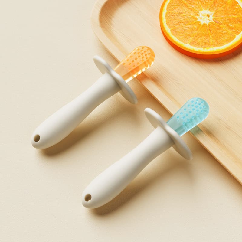 Cross-border hot-selling silicone molar stick and teether, two-color chewing stick, food-grade baby teether, soothing baby during teething period