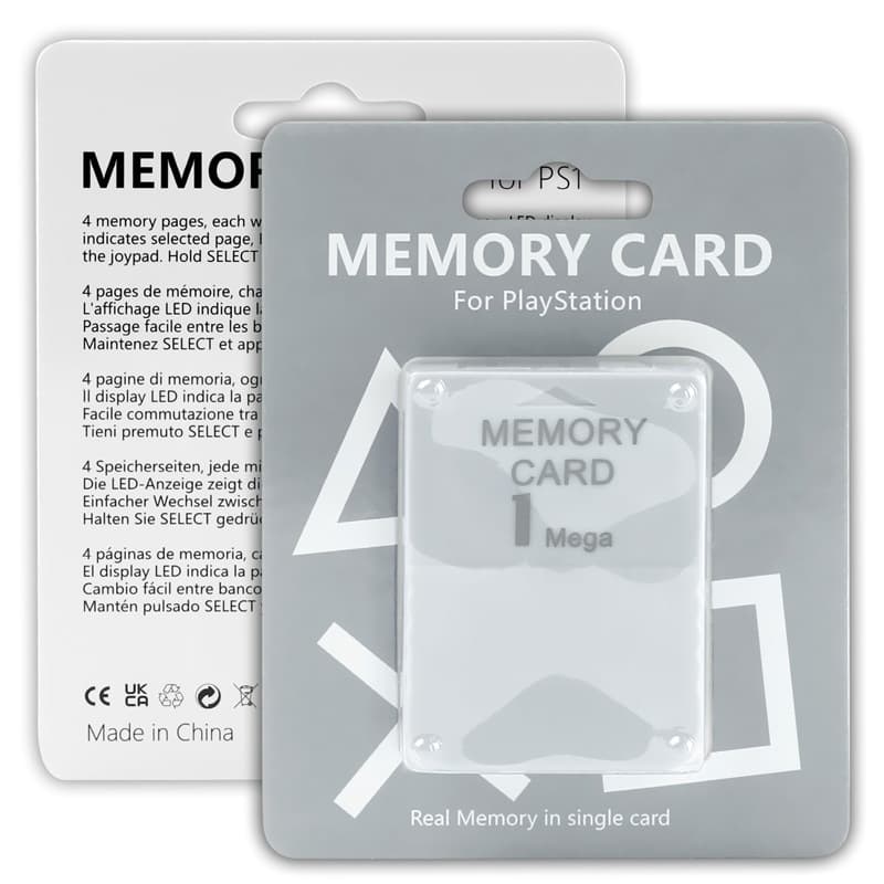 PS1 Memory Card 1MB PS1 Console Dedicated Storage Card 1MB