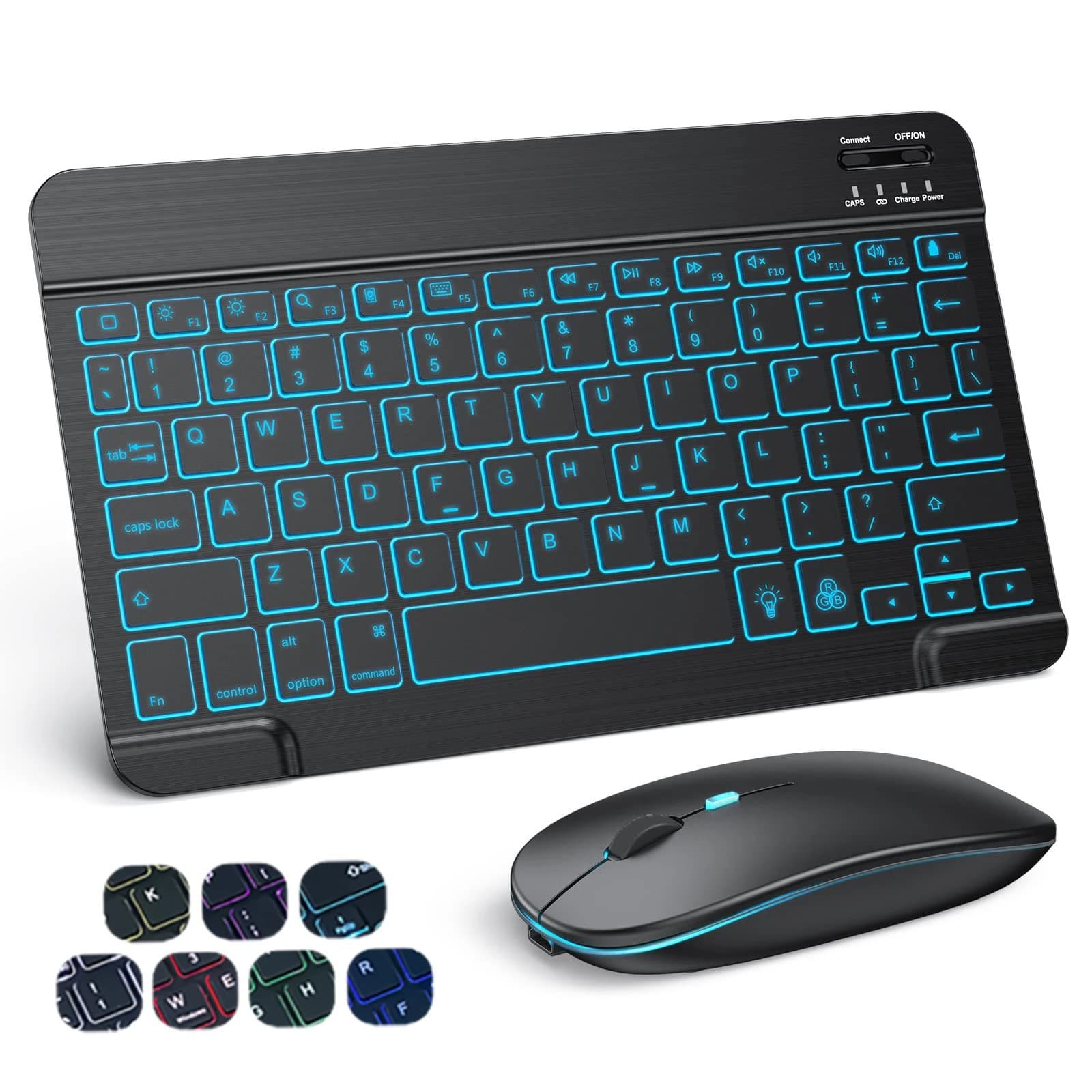 Wireless Bluetooth Keyboard with 7-Color Backlight, 10-Inch 3-Color Backlight Keyboard, 3-System Bluetooth Wireless Keyboard Wholesale