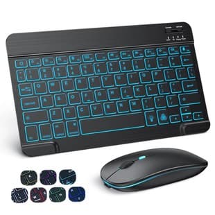 Wireless Bluetooth Keyboard Backlit 7-Color Keyboard 10-Inch Three-Color Backlit Keyboard Three-System Bluetooth Wireless Keyboard Wholesale