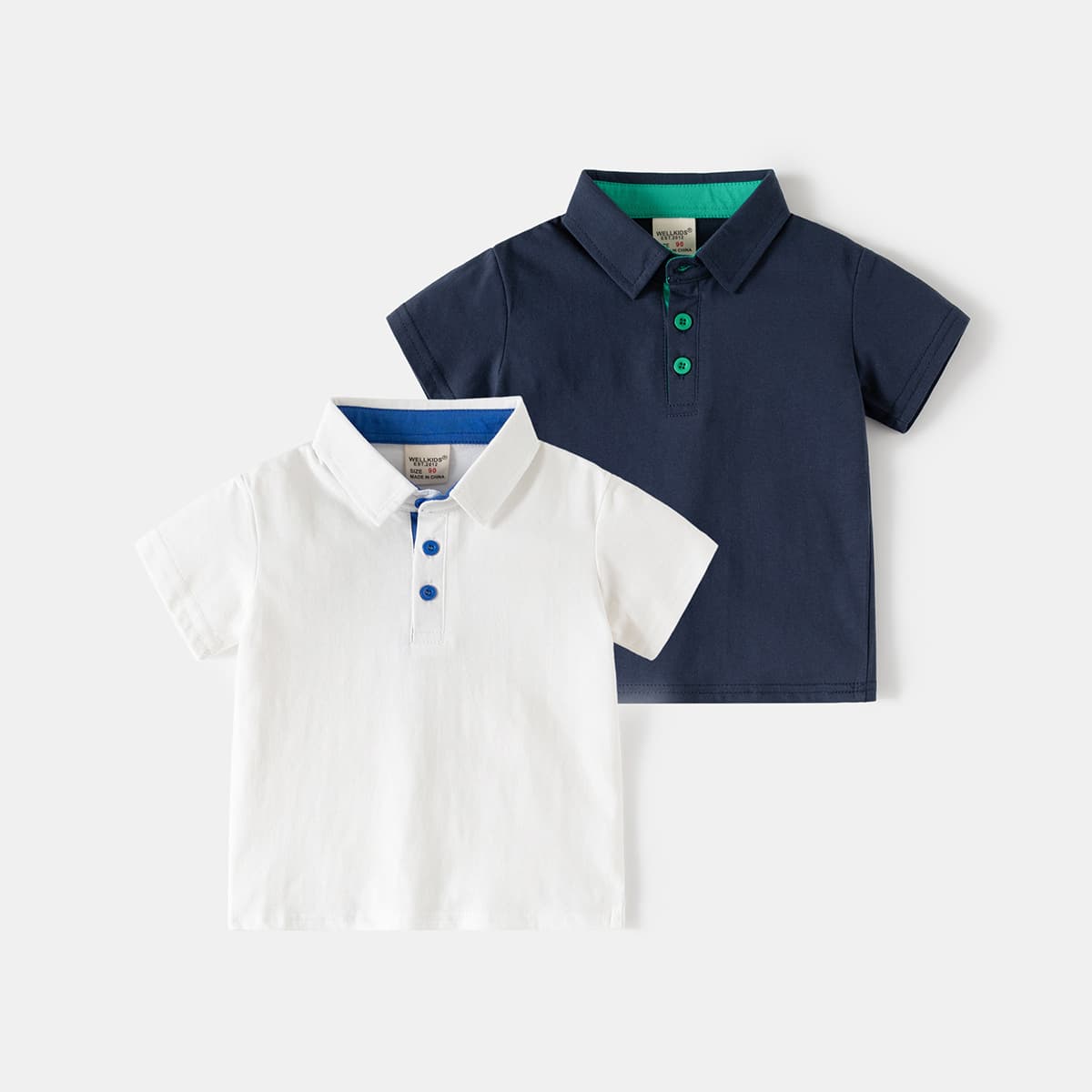 Children's Short Sleeve T-Shirt 2026 Summer New Arrival Boys Polo Shirt Baby Half Sleeve Solid Color Top Trendy Kids Clothing Wholesale